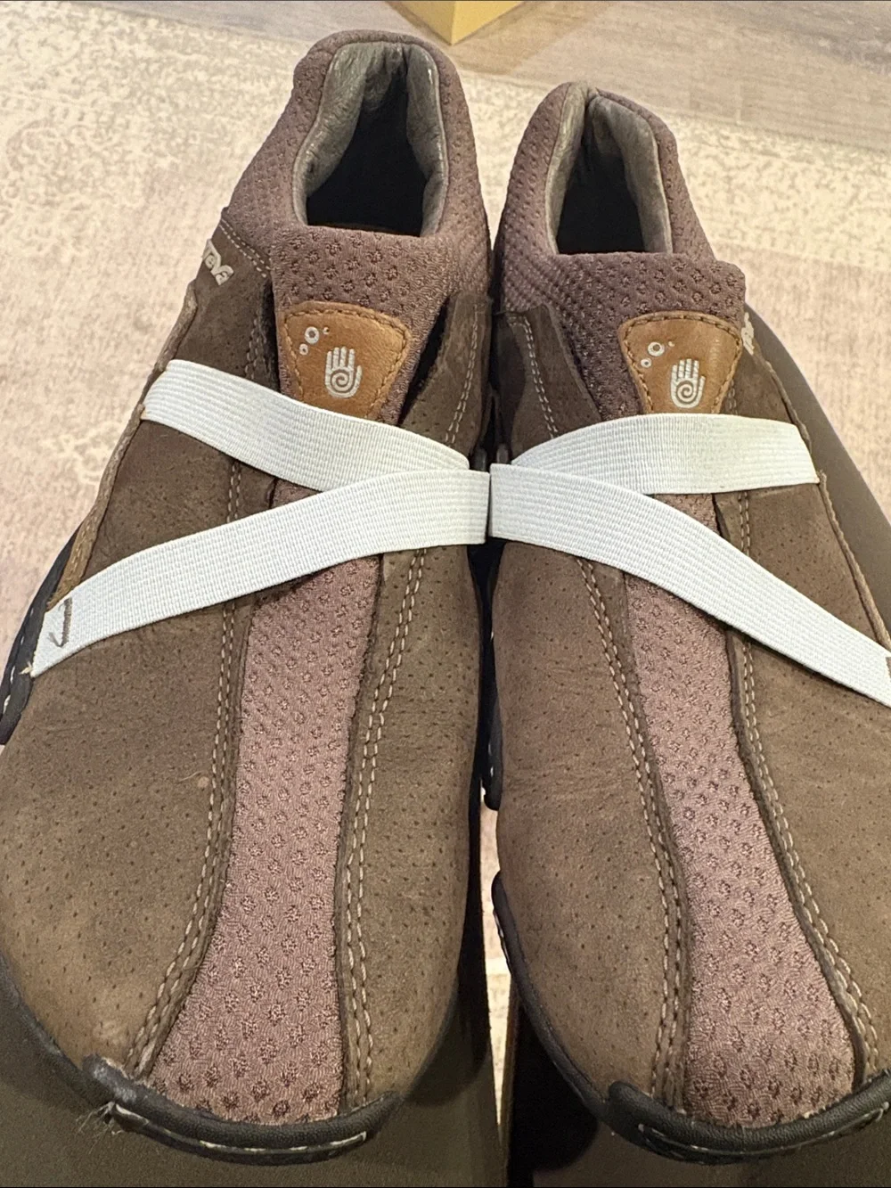 Teva women’s Brown Loafers with White Elastic Strap
